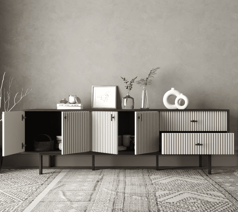 Тумба-комод Emerson белый/черный EM04/milky/L_2