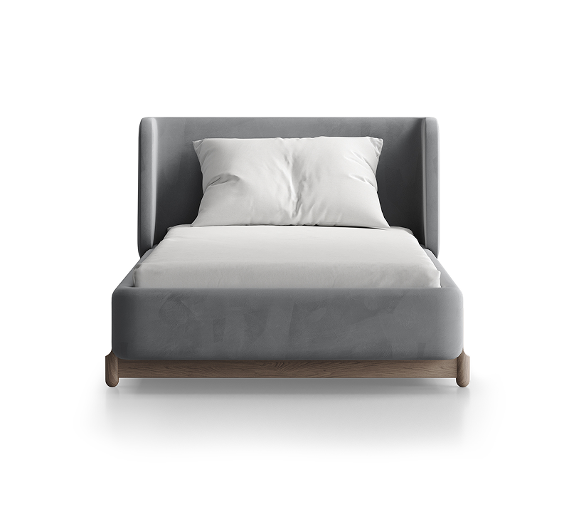 Кровать Basic серый антивандальная 90x200