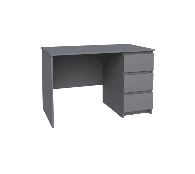Стол письменный с 3 ящиками Kastor серый 116x65_2