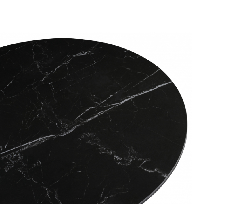 Стол круглый Нэнси черный мрамор/черный_1
