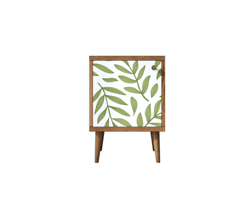 Тумба прикроватная Berber зеленый/белый/коричневый BB21/Print_28