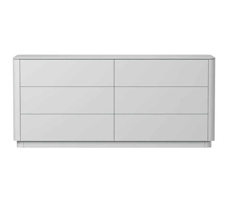 Комод 6 ящиков Tammi светло-серый 170