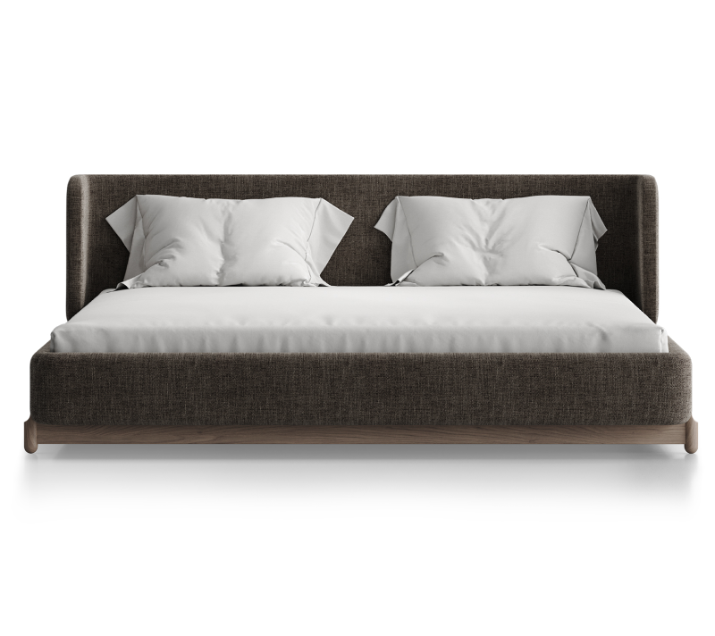 Кровать Basic коричневый рогожка 180x200