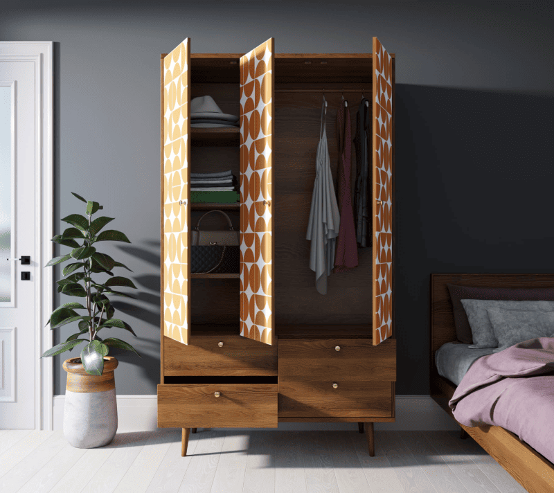 Шкаф Berber оранжевый/коричневый BB02/Print_14_2