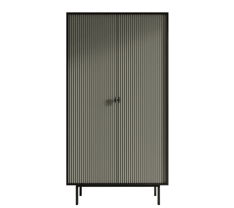 Шкаф Emerson серый/черный EM091/gray/L