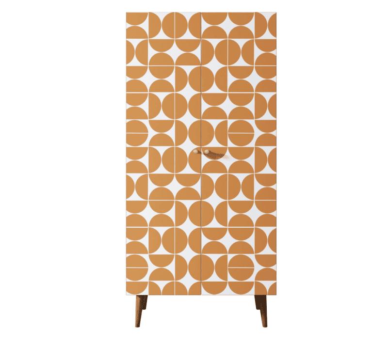 Шкаф Berber оранжевый/белый BB08/Print_14
