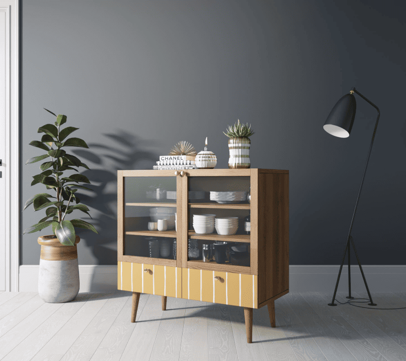 Тумба-витрина Berber оранжевый/коричневый BB47/Print_43_3