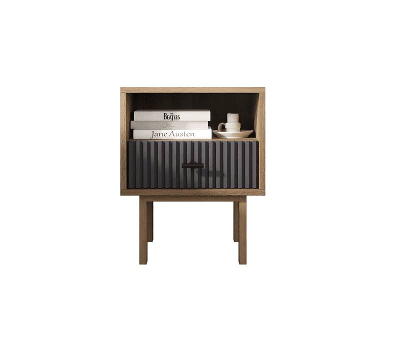 Тумба прикроватная Emerson черный/коричневый EM17/7024/L