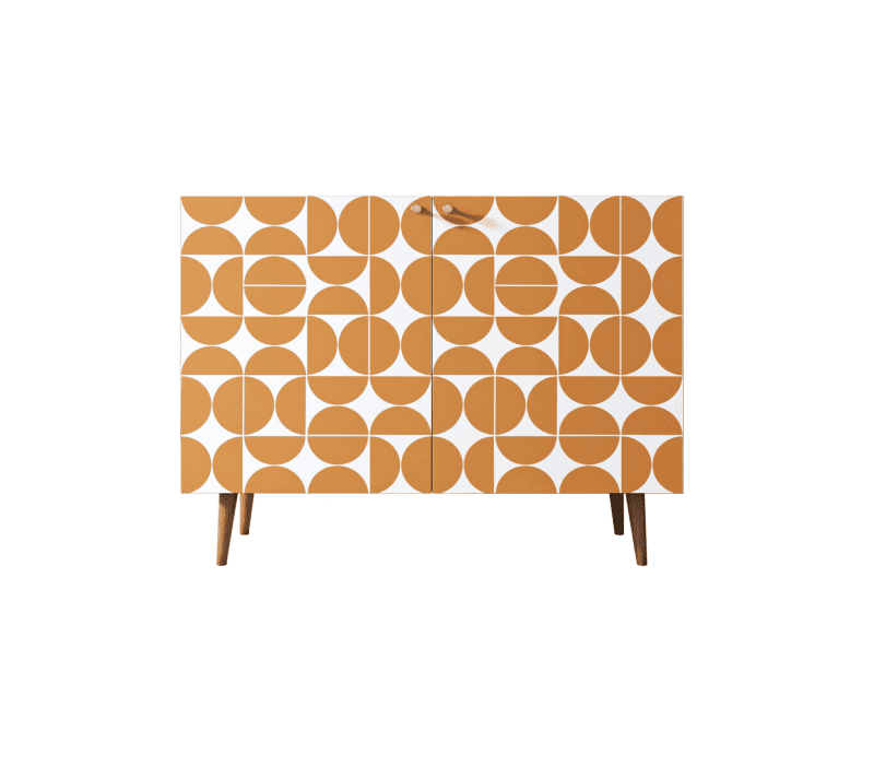 Тумба Berber оранжевый/белый BB04/Print_14