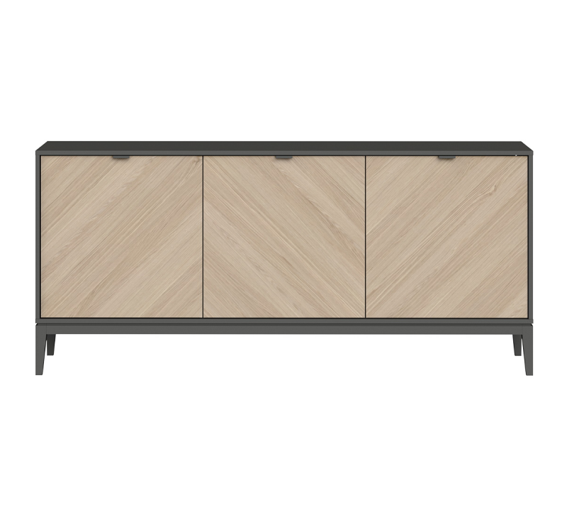 Тумба 3 двери Fjord темно-серый 42