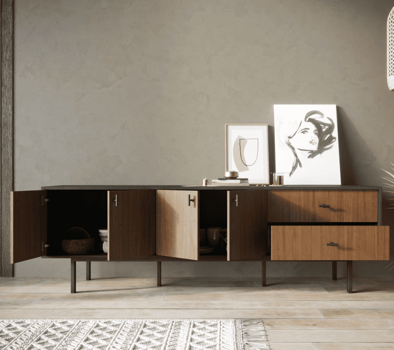 Тумба-комод Emerson коричневый/черный EM04_2