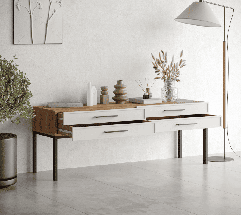 Стол журнальный Nicole белый NEM23_2