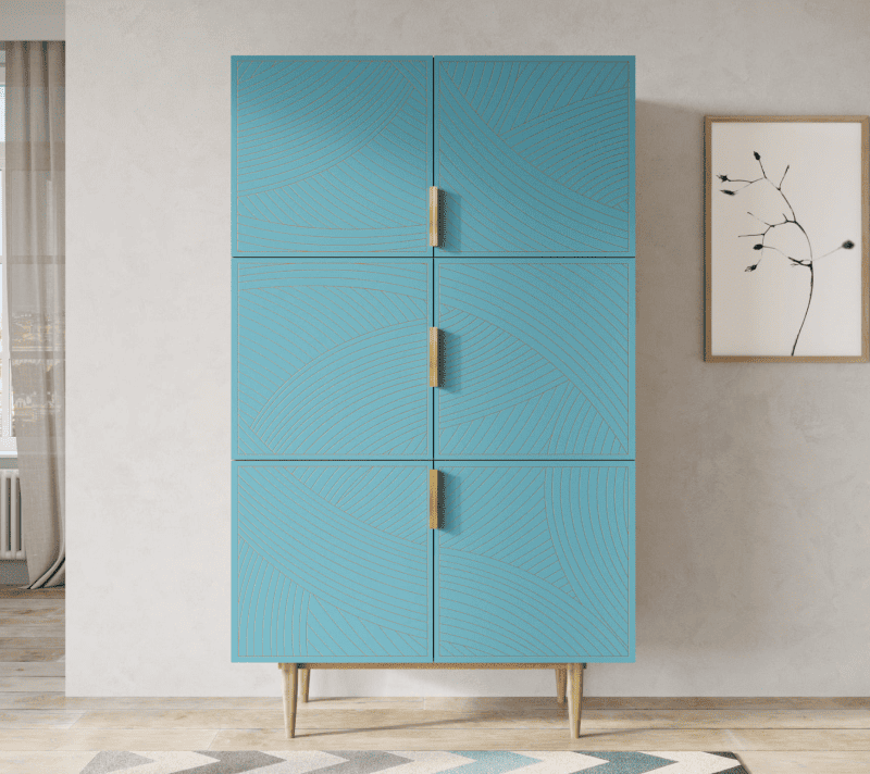 Шкаф Лайн голубой LN04/GR1/blue_1