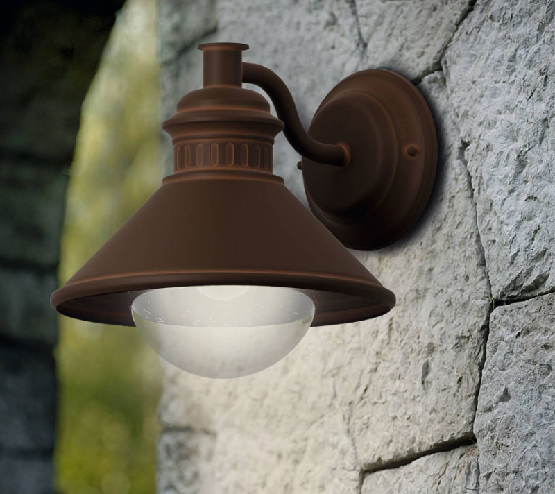 Уличный светильник настенный Албачет коричневый 96262_1