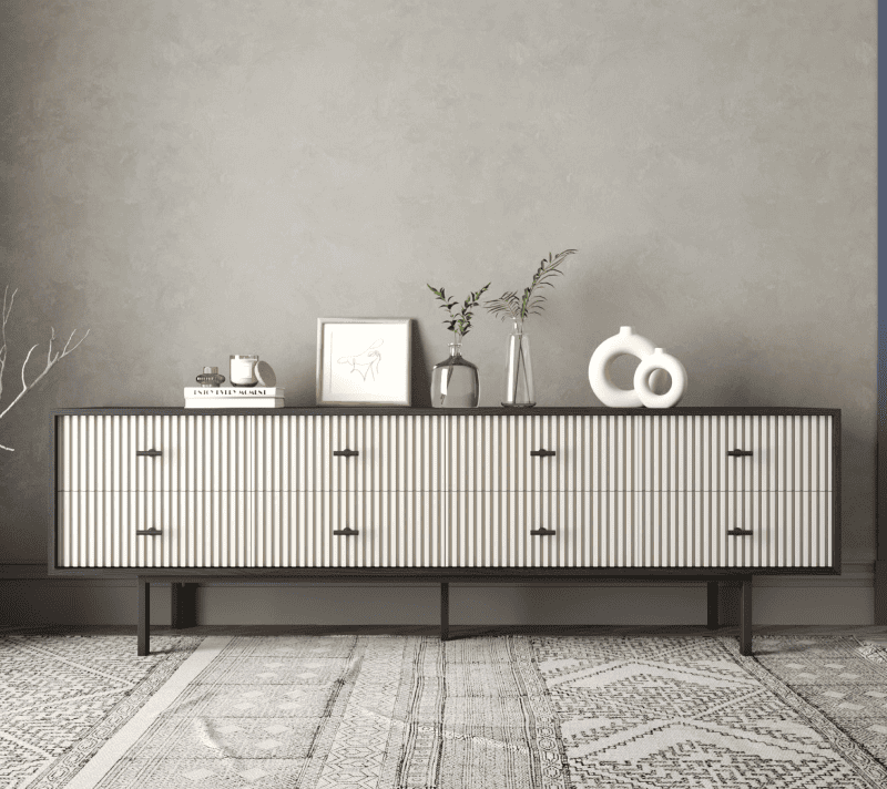 Комод Emerson белый/черный EM03/milky/L_1