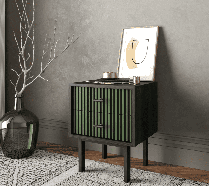 Тумба прикроватная Emerson зеленый/черный EM16/green/L_3