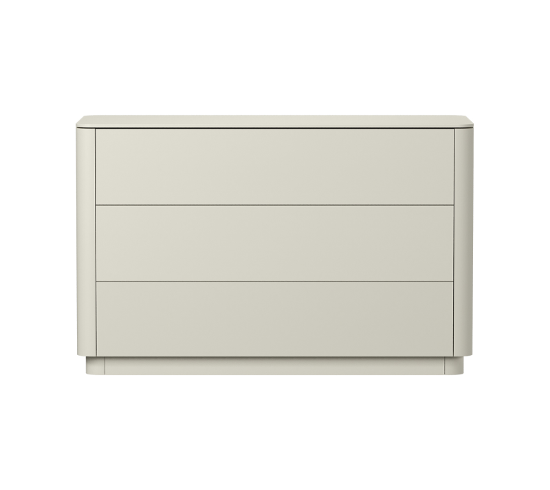 Комод 3 ящика Tammi молочный 120