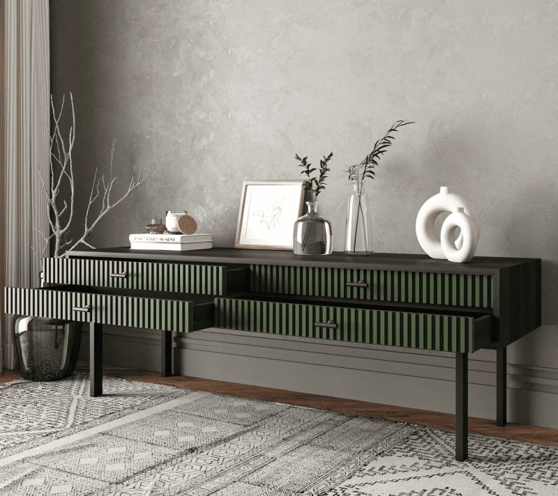 Тумба под телевизор Emerson зеленый/черный EM23/green/L_2