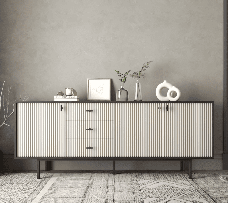 Тумба-комод Emerson белый/черный EM07/milky/L_1