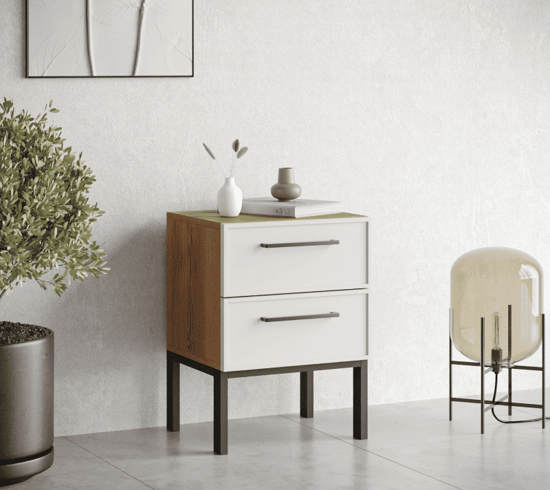 Тумба прикроватная Nicole белый NEM16_3