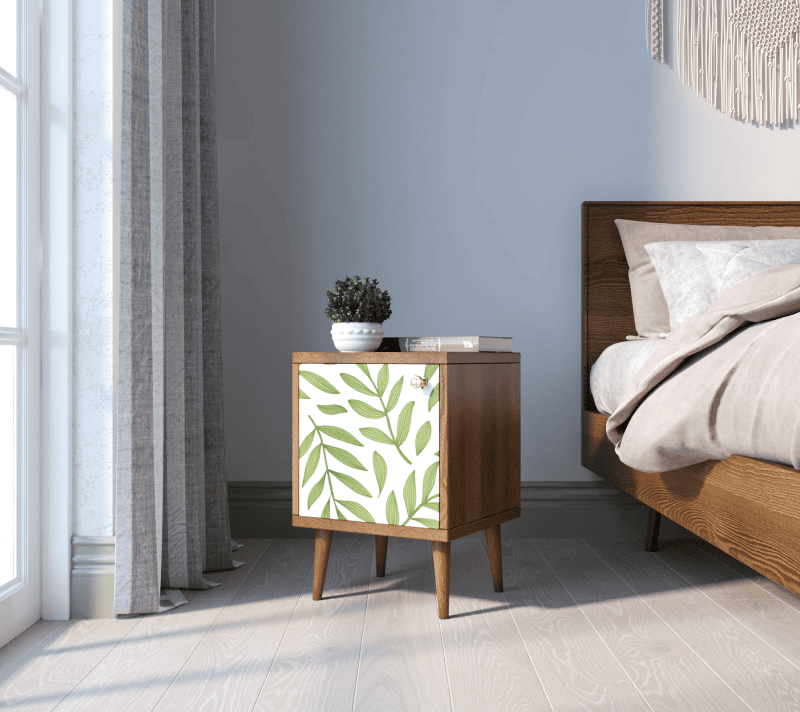Тумба прикроватная Berber зеленый/белый/коричневый BB21/Print_28_3
