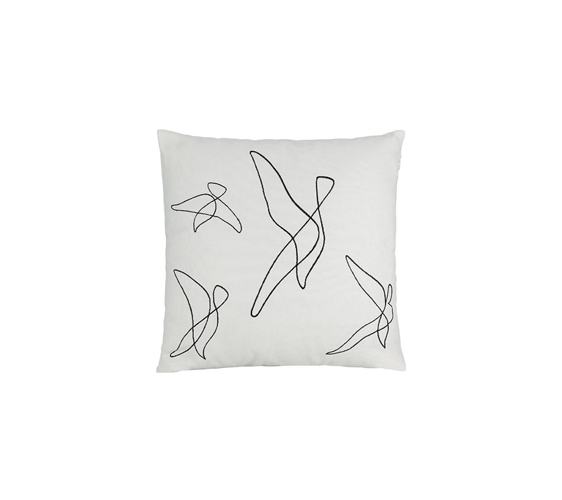 Подушка декоративная Чевери белый/черный 420004