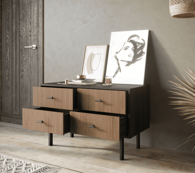 Комод Эмерсон коричневый/черный EM05_2