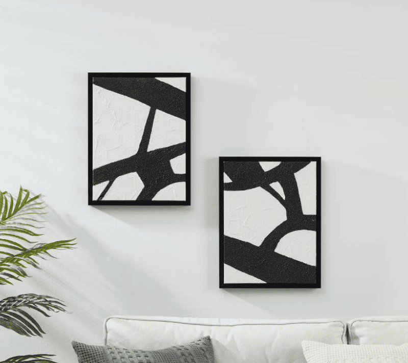 Комплект из 2-х картин Робервал черный/белый 423036_2
