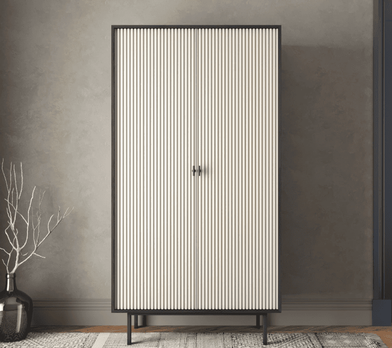 Шкаф Emerson белый/черный EM091/milky/L_1