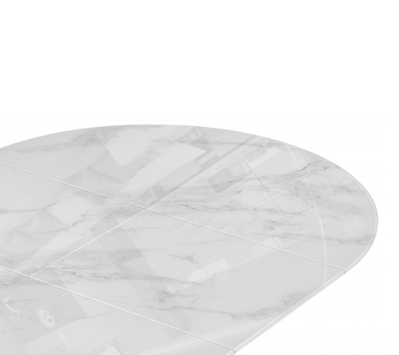 Стол круглый Галвестон белый мрамор/белый_2