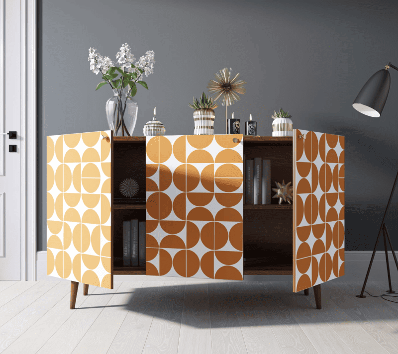 Тумба Berber оранжевый/белый BB01/Print_14_2