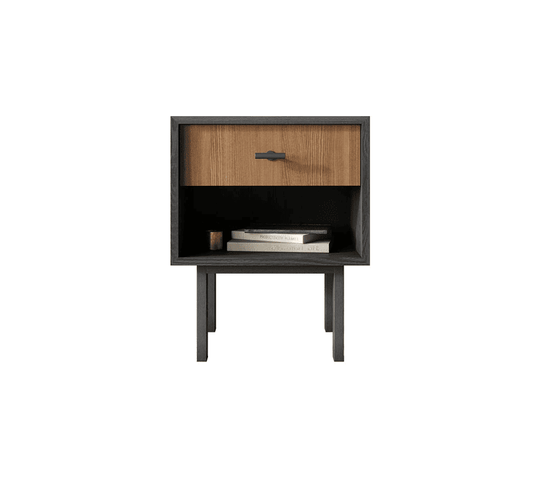Тумба прикроватная Emerson коричневый/черный EM11