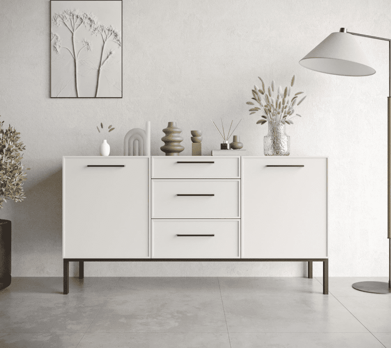 Тумба-комод Nicole белый NEM08_1