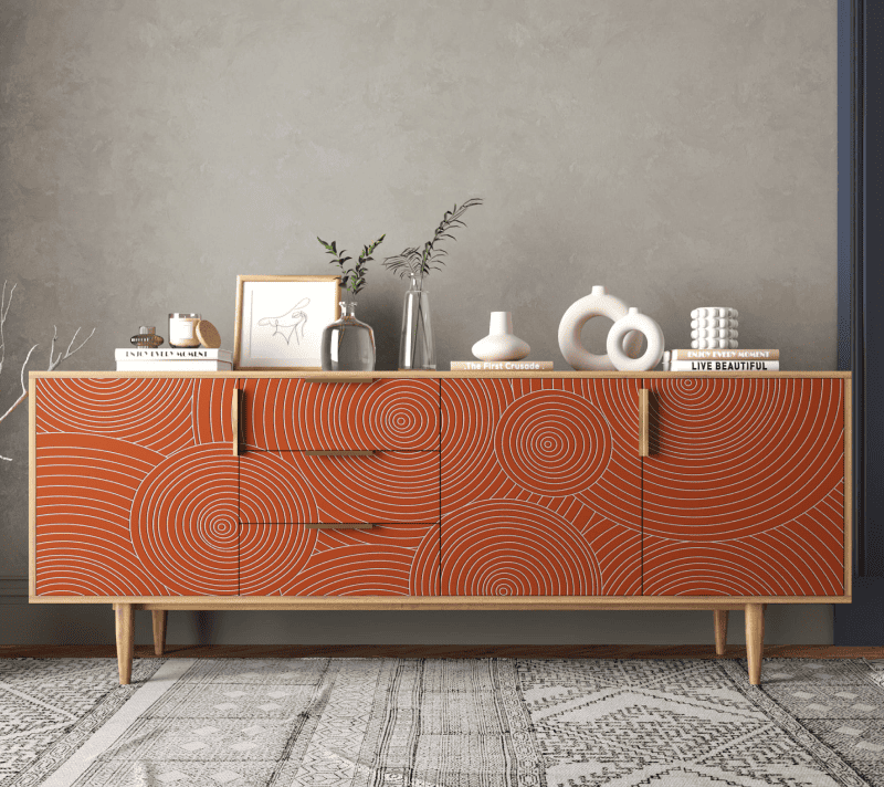 Тумба-комод Лайн красный R25/red_1