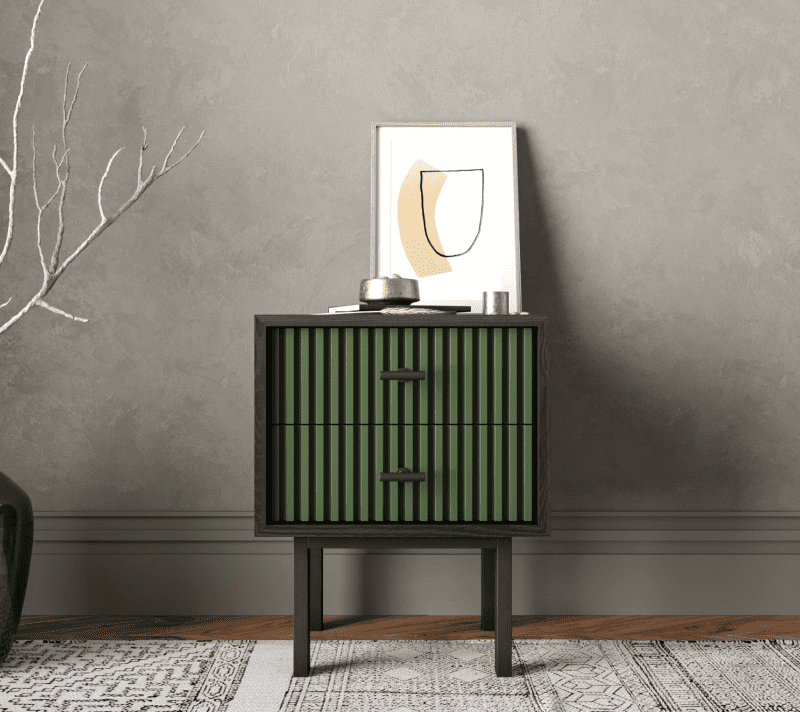 Тумба прикроватная Emerson зеленый/черный EM16/green/L_1