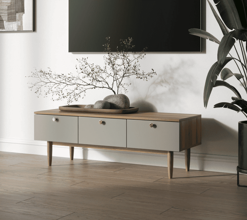 Тумба под телевизор Arka серый/бежевый AR06-F2_3