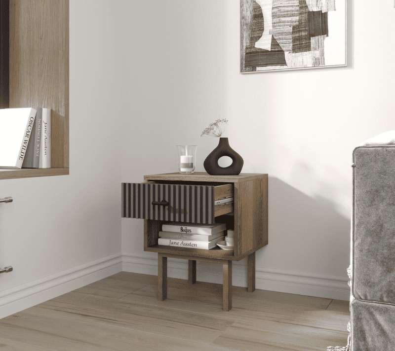 Тумба прикроватная Emerson черный/коричневый EM11/7024/L_2