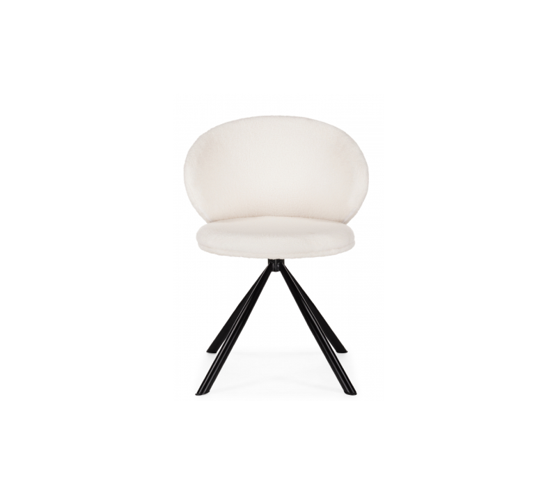 Стул крутящийся Соломон белый/черный