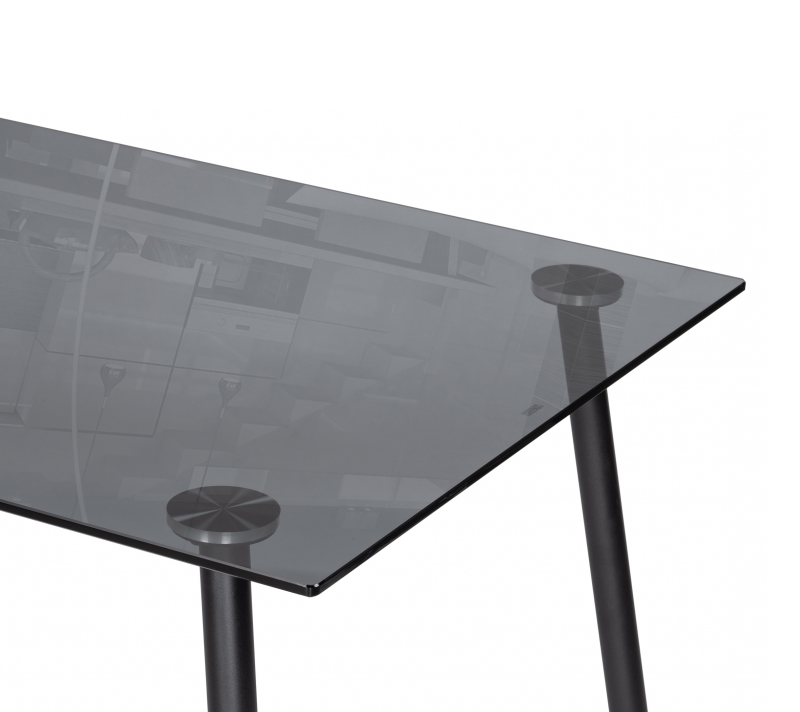 Стол стеклянный Smoke серый/черный_3