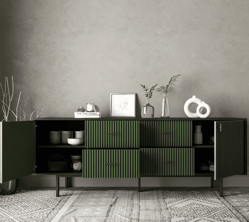 Тумба-комод Эмерсон зеленый/черный EM19/green/L_2