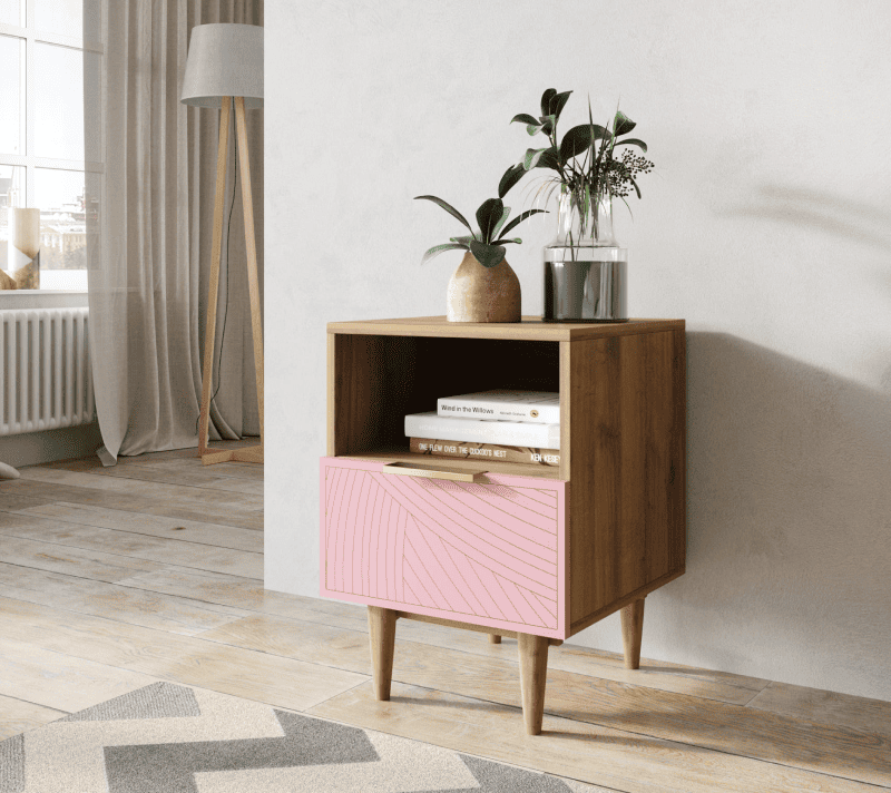Тумба прикроватная Line розовый LN09/GR1/pink_3