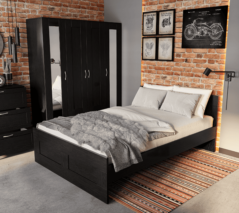 Шкаф комбинированный с 4 дверцами и ящиком Sirius дуб венге_4