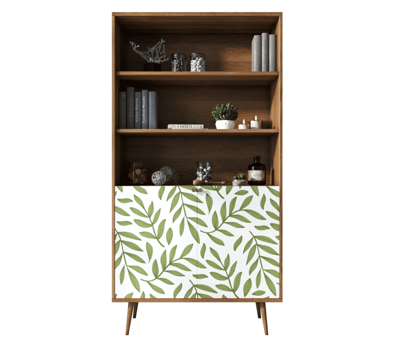 Стеллаж  Berber зеленый/белый/коричневый BB26/Print_28