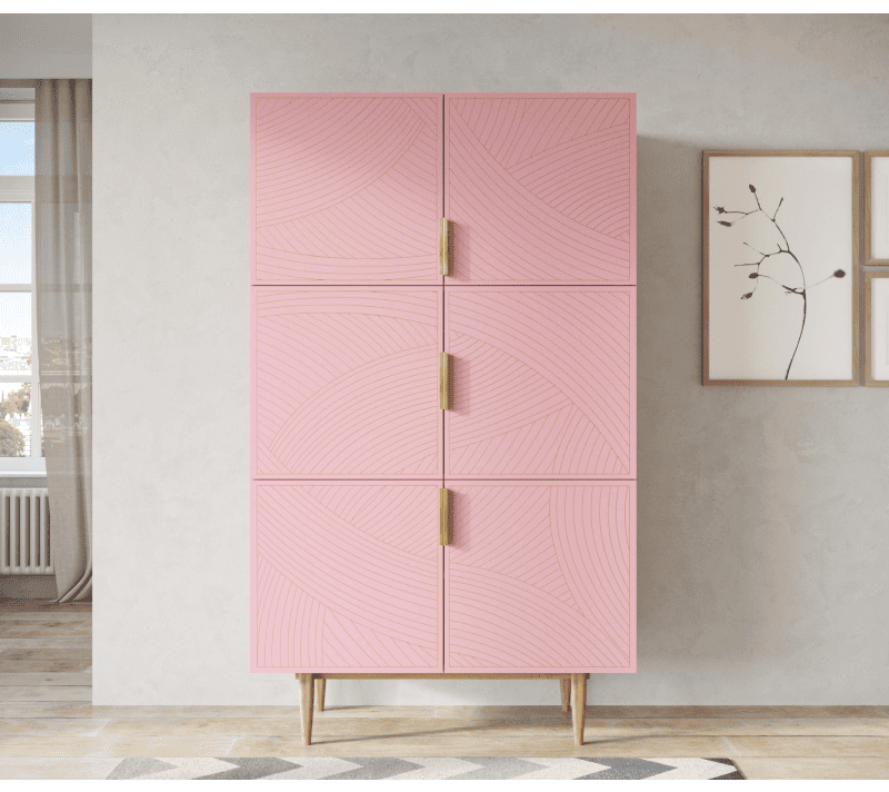 Шкаф Line розовый LN04/GR1/pink_1