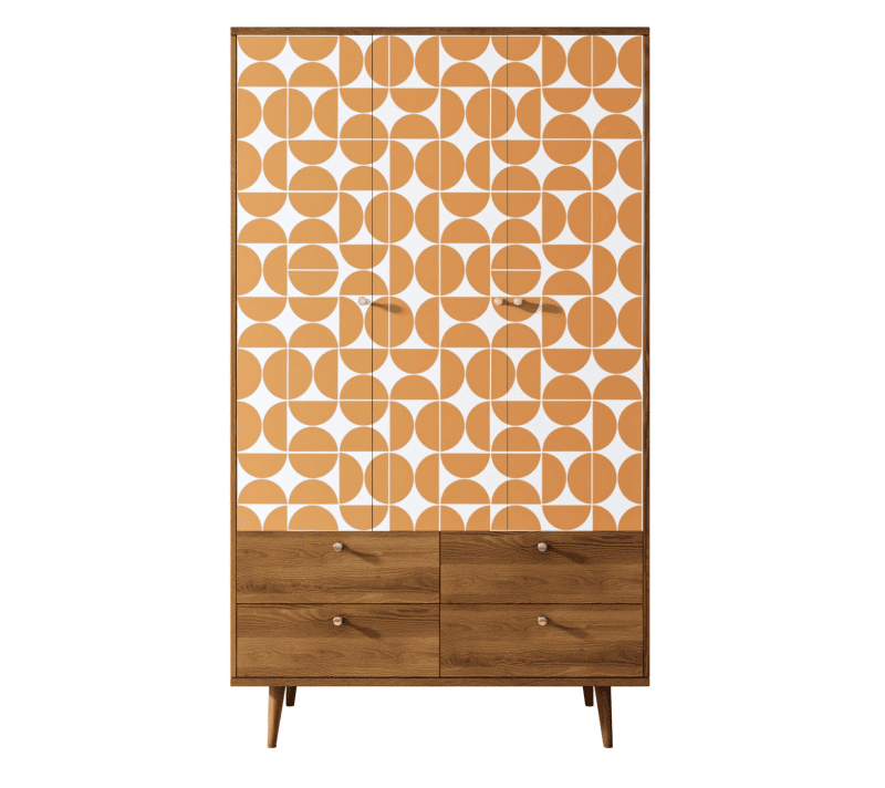 Шкаф Berber оранжевый/коричневый BB02/Print_14