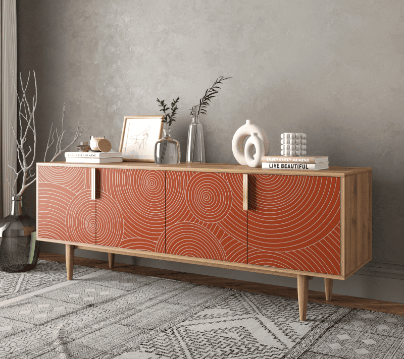 Тумба под телевизор Line красный R21/red_3