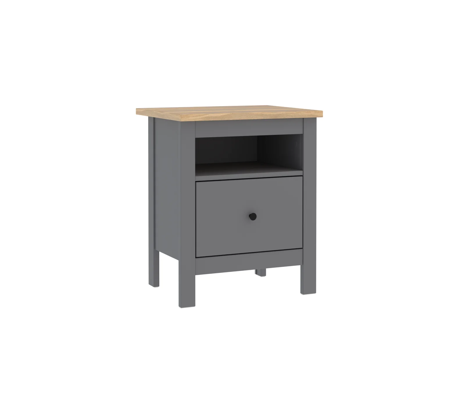Тумба прикроватная Сага серый/ясень_2