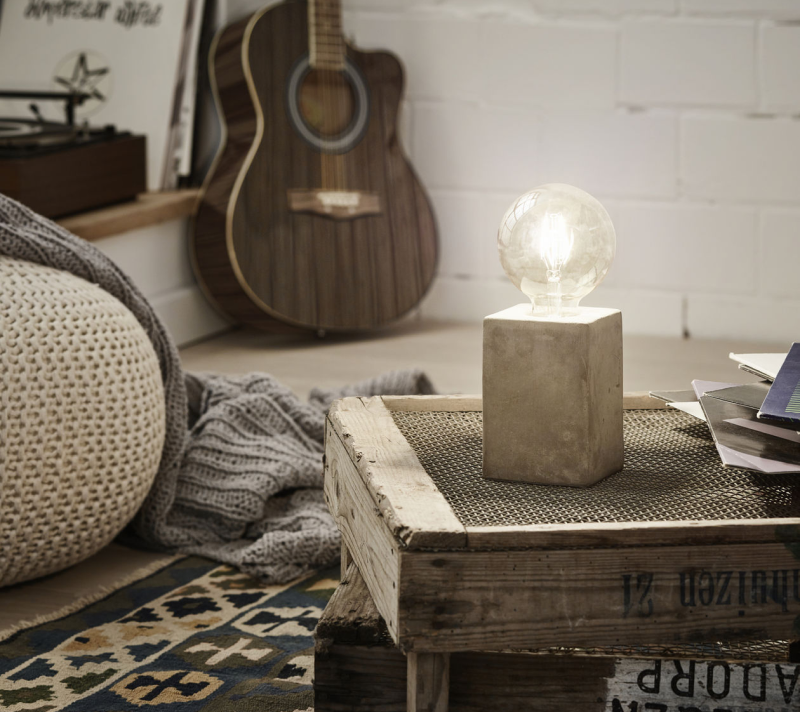 Настольная лампа Прествик серый 49812_1