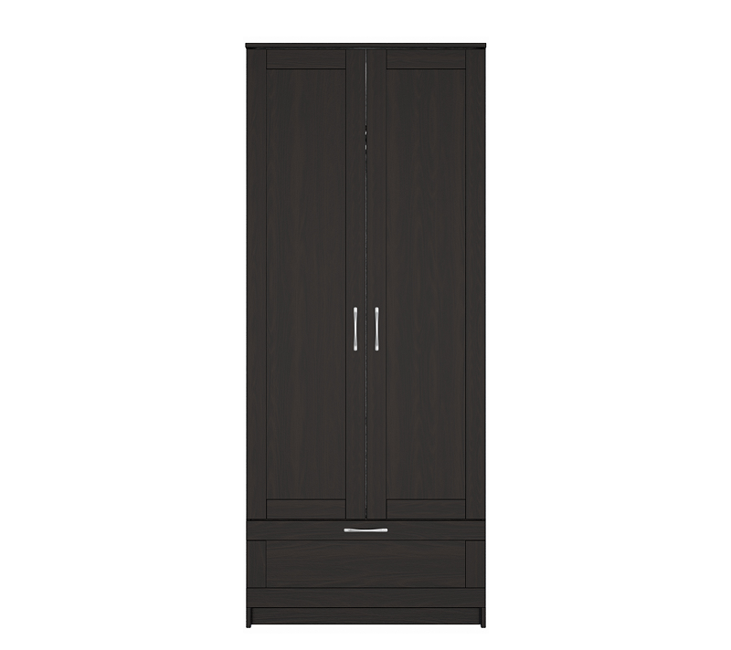 Шкаф для одежды с 2 дверцами и ящиком Sirius дуб венге