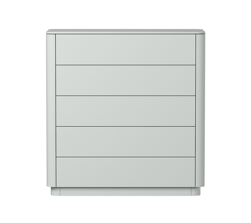 Комод 5 ящиков Tammi светло-серый